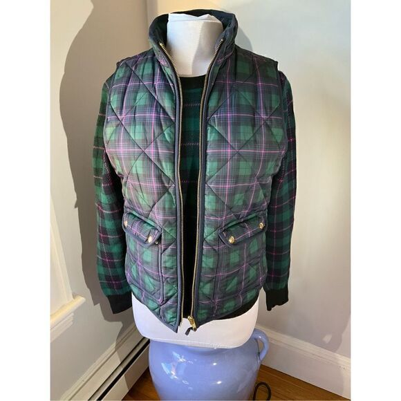 J Crew Factory Plaid Teddie Vest, Small. Heritage ralphlaurenchristmas preppy - Picture 4 of 14